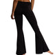 Autumn And Winter Women's Solid Color High Waist Stretch  Black Bell Pants Slim Hip Casual Elastic Pants #Zer