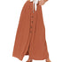 Autumn Skirts 2020 Women Fashion Summer Casual Solid Button Fork Opening Hollowing Out Split Daily Long Skirt jupe femme 41