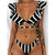 Beach Bikini 2020 Woman Sexy Front Lace Up Tie Strapless Leopard Swimsuit Female Push Up Ruffled Bow Bathing Suit Thong Swimwear