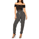 Black and White Casual Drawstring Waist Striped High Waist Tapered Carrot Pants Summer Women Going Out Trousers #A