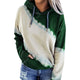 CALOFE Womens Hoodies Sweatshirt Ladies Baggy Pullover Tops Drawstring Jumper Ladies Colorful Tie Dye Style Hooded Hoodies