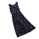 CHAMSGEND Hot Women's sleeveless beach boho floral print dress floral short skirt summer leisure seaside holiday beach skirt