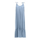 CHAMSGEND Women's Sleeveless sling backless beach skirt seaside holiday beach skirt solid color fashion casual mopping dress