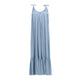CHAMSGEND Women's Sleeveless sling backless beach skirt seaside holiday beach skirt solid color fashion casual mopping dress