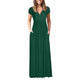 CHAMSGEND Women's Sleeveless solid color pocket dress elegant skirt casual fashion elegant loose beach skirt