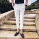 Candy 8 Color 2018 Summer Dress Pant Pink Red khaki Grey Army Fashion Solid Suit Pant Erkek Pantolon Skinny Fit Moda Masculina