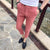 Candy 8 Color 2018 Summer Dress Pant Pink Red khaki Grey Army Fashion Solid Suit Pant Erkek Pantolon Skinny Fit Moda Masculina