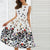 Casual Women's Dress 2020 Floral Retro Pleated Sleeveless Dress Zip Belt Dress Vintage Floral Print Dress Long Dress Vestido #38