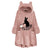 Cat Print Long Hoodies Sweatshirt Women Fleece Warm Embroidery Pocket Pullovers Cat Ear Plus Size Hoodie Top Blouse Sweat Femme