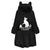 Cat Print Long Hoodies Sweatshirt Women Fleece Warm Embroidery Pocket Pullovers Cat Ear Plus Size Hoodie Top Blouse Sweat Femme