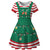 Charming dress women winter Snowman Christmas Red 1950s Notes Print Vintage Costume Swing Party Dress robe hiver femme#guahao