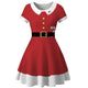Charming dress women winter Snowman Christmas Red 1950s Notes Print Vintage Costume Swing Party Dress robe hiver femme#guahao