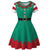 Charming dress women winter Snowman Christmas Red 1950s Notes Print Vintage Costume Swing Party Dress robe hiver femme#guahao