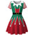 Charming dress women winter Snowman Christmas Red 1950s Notes Print Vintage Costume Swing Party Dress robe hiver femme#guahao