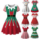 Charming dress women winter Snowman Christmas Red 1950s Notes Print Vintage Costume Swing Party Dress robe hiver femme#guahao