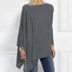 Cotton Irregular Womens Tops And Blouses Casual O Neck Long Sleeve Top Female Tunic 2020 Spring Plus Size Women's Blouses Shirts