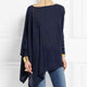 Cotton Irregular Womens Tops And Blouses Casual O Neck Long Sleeve Top Female Tunic 2020 Spring Plus Size Women's Blouses Shirts
