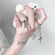 Couple Women Ring Set Cross Punk Rings Jewellery Ladies Cute Tassel Wedding Joint Fashion HipHop Silver Color Zinc Alloy Anillos