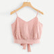 Crop Top V Neck Striped Summer Tops For Women 2020 Cotton Blended Blouse Tank Tops Camisole Cropped Feminino Women's Clothing