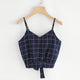 Crop Top V Neck Striped Summer Tops For Women 2020 Cotton Blended Blouse Tank Tops Camisole Cropped Feminino Women's Clothing