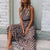 Dress Women Summer 2020 Boho Dress Dot Printing Sleeveless O Neck Maxi Dress Women Elegant Party Long Dresses Vestidos