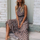 Dress Women Summer 2020 Boho Dress Dot Printing Sleeveless O Neck Maxi Dress Women Elegant Party Long Dresses Vestidos