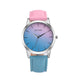 Drop Shipping Fantasy Pink Blue Leather Quartz Watch Women Nice Gift Wristwatch 170629