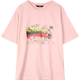 ELFSACK Harajuku Green Graffiti Print Casual T-Shirts Women Top 2020 Summer ELF White Short Sleeve Korean Ladies Daily Basic Tee
