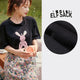 ELFSACK Multicolor Graphic Print Casual Harajuku T-Shirts Women 2020 Summer ELF New Korean Stylish Ladies Daily Basic Tops