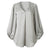 Echoine Women Blouses Office Lady Shirts Sexy V-Neck Low Cut Lantern Sleeve Loose Elegant Smooth Silk And Satins Tops Highstreet