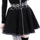 Elegante Steampunk Skirts Women New Design Party Gothic Punk Mini Skirt Black Sexy Zipper Hollow Out Short Skirt Saias Femininas