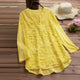 Embroidery Women's White Blouse Casual Plus Size Tops Elegant V-Neck Long Sleeve Tunic Summer Autumn Floral Print Women's Shirt