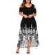 Evening Party Summer Plus Size Maxi Dress Women 5XL 2020 Short Sleeve Floral Printed Elegant Large Dress For Ladies vestidos