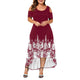 Evening Party Summer Plus Size Maxi Dress Women 5XL 2020 Short Sleeve Floral Printed Elegant Large Dress For Ladies vestidos