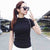 FASHION Female T-Shirt Slim Casual Short Sleeve T-Shirt Ladies Black Solid Basic Tee Tops Turtleneck Summer Casual Tops