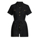 FREE OSTRICH Jumpsuits For Women 2019 New Arrival Fashion Women Button Down Cuffed Short Sleeve Casual Boho Playsuit Jumpsuit
