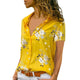 FREE OSTRICH Women Shirts Plum Blossom Large Size Short Sleeve Loose Silky Thin Trend Elegant Noble Vogue Summer Blouse Shirts