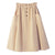 FREE OSTRICH Women Skirt College Style Solid Color High Waist Double Pocket Button Dignified Fashion Summer Short Skirt Under It
