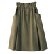 FREE OSTRICH Women Skirt College Style Solid Color High Waist Double Pocket Button Dignified Fashion Summer Short Skirt Under It