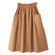FREE OSTRICH Women Skirt College Style Solid Color High Waist Double Pocket Button Dignified Fashion Summer Short Skirt Under It