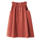 FREE OSTRICH Women Skirt College Style Solid Color High Waist Double Pocket Button Dignified Fashion Summer Short Skirt Under It