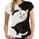 Fashion 2020 New Cool T-shirt Men/Women 3d Tshirt Print two cat Short Sleeve Summer Tops Tees T shirt Male S-6XL