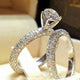 Fashion 2pc/set Elegant Cubic Zircon Rings Set for Women Anillos Sliver Color Wedding Ring Bridal Bague Jewellery Mujer Party