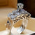 Fashion 2pc/set Elegant Cubic Zircon Rings Set for Women Anillos Sliver Color Wedding Ring Bridal Bague Jewellery Mujer Party