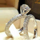 Fashion 2pc/set Elegant Cubic Zircon Rings Set for Women Anillos Sliver Color Wedding Ring Bridal Bague Jewellery Mujer Party