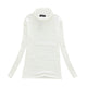 Fashion Solid Colors Women T-shirts Long Sleeve Slim Turtle Neck Shirts Women Tops
