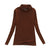 Fashion Solid Colors Women T-shirts Long Sleeve Slim Turtle Neck Shirts Women Tops