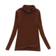 Fashion Solid Colors Women T-shirts Long Sleeve Slim Turtle Neck Shirts Women Tops