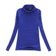 Fashion Solid Colors Women T-shirts Long Sleeve Slim Turtle Neck Shirts Women Tops