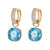 Fashion Square Pendant Hoop Earrings for Women made with Austrian Crystal Wedding Party Bijoux Jewellery Accessorise Girls Gift